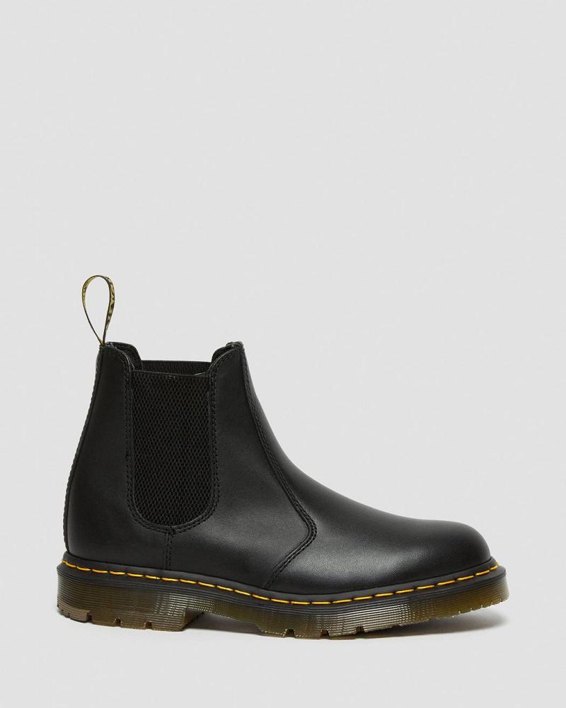 Black Men's Dr Martens 2976 Slip Resistant Leather Ankle Boots | CA 425RVD